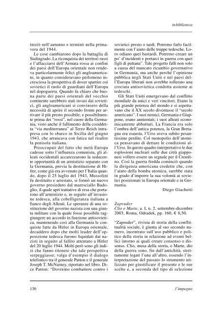 "l'impegno" in formato pdf - Istituto per la storia della Resistenza e ...