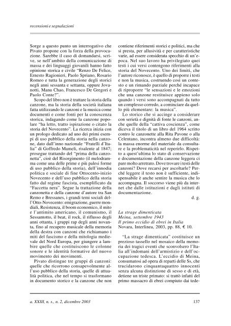 "l'impegno" in formato pdf - Istituto per la storia della Resistenza e ...