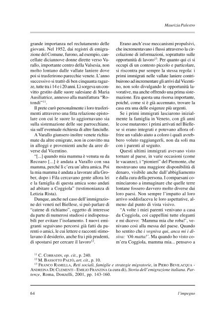 "l'impegno" in formato pdf - Istituto per la storia della Resistenza e ...