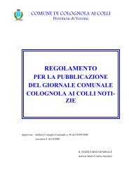 Giornale comunale - Comune di Colognola Ai Colli