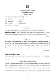 In nome del Popolo Italiano il Tribunale di Lecce sezione I civile in ...