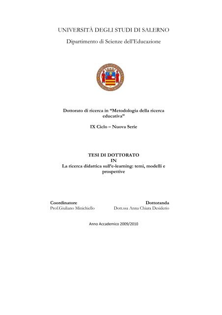 tesi A.C. Desiderio.pdf - EleA@UniSA - Università degli Studi di ...