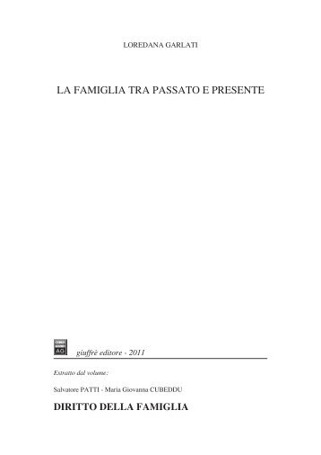 Diritto della famiglia - Storia del diritto