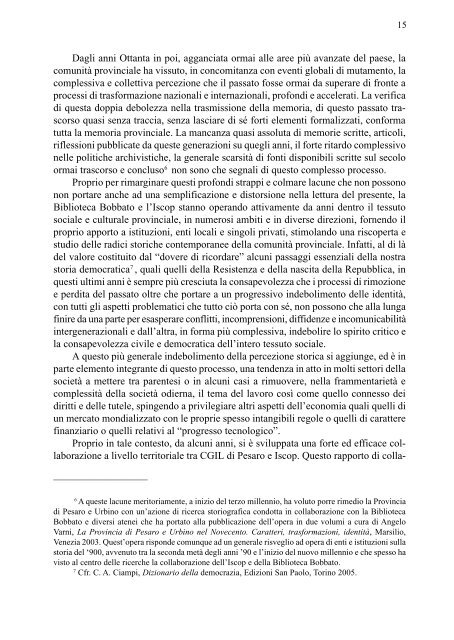 cgil provinciale di pesaro e urbino - Biblioteca Archivio Vittorio ...