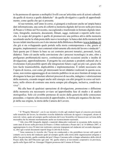 cgil provinciale di pesaro e urbino - Biblioteca Archivio Vittorio ...