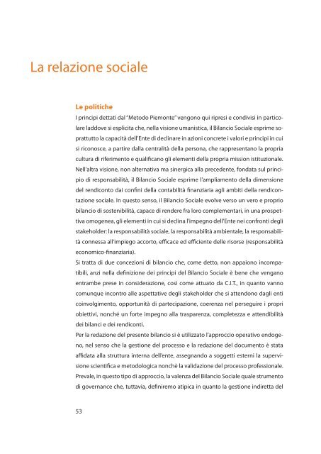Bilancio Sociale 2009 - ATC Torino