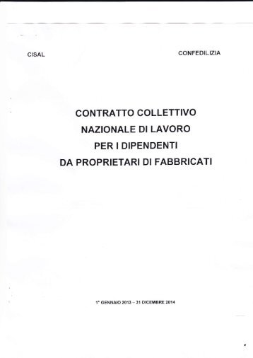 contratto collettivo nazionale di lavoro da proprietari ... - Cisal Terziario