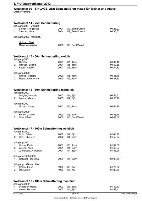 Protokoll 3. Prüfungswettkampf 2012.pdf - Schwimm-Club Wedding ...