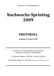 Protokoll Nachwuchs-Sprinttag 2009.pdf - Schwimm-Club Wedding ...