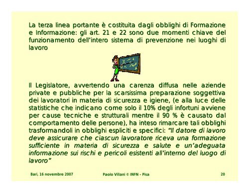 SICUREZZA SUL LAVORO: gli obblighi del datore di ... - INFN Bari