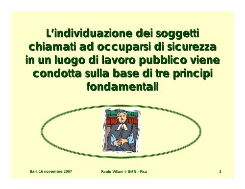 SICUREZZA SUL LAVORO: gli obblighi del datore di ... - INFN Bari