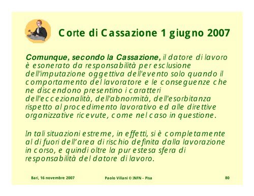 SICUREZZA SUL LAVORO: gli obblighi del datore di ... - INFN Bari