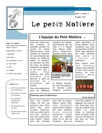 Le petit Molière - Novembre 2012