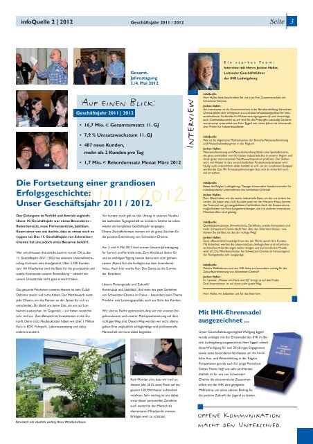 InfoQuelle 20122.38 MB - Schweitzer-Chemie GmbH