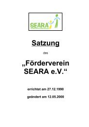 Satzung „Förderverein SEARA e.V.“