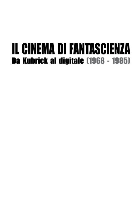 Catalogo rassegna Cinema di FANTASCIENZA - Cineteca Sarda