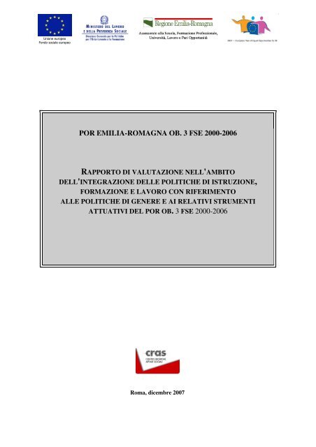 POR EMILIA-ROMAGNA OB. 3 FSE 2000-2006 - Dps