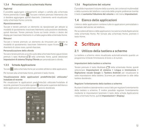 Guida rapida all'uso Vodafone Smart III