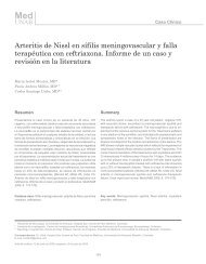 Arteritis de Nissl en sífilis meningovascular y falla terapéutica con ...