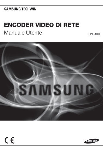 Manuale per il prodotto Samsung SPE-400 codificatore video 4CH ...