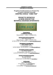 CENTRO CIVICO “CINE FOX” - Comune di Caorso