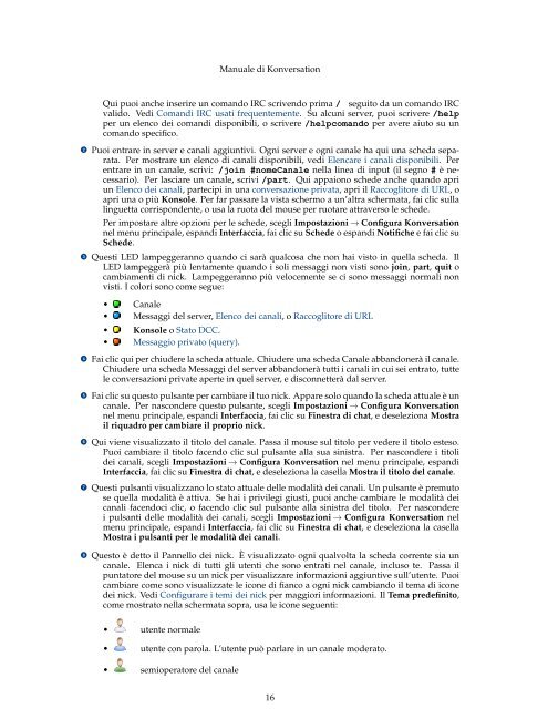 Manuale di Konversation - KDE Documentation
