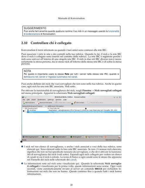 Manuale di Konversation - KDE Documentation