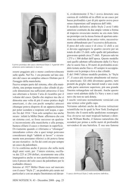 HDS NOTIZIE N. 43 - Dicembre 2008 - pag. 2 - The Historical Diving ...