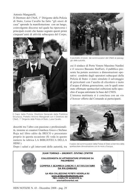 HDS NOTIZIE N. 43 - Dicembre 2008 - pag. 2 - The Historical Diving ...