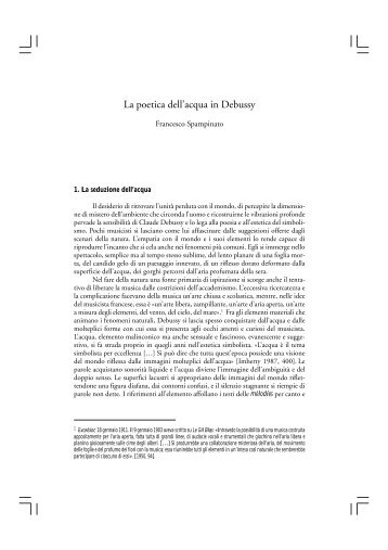 La poetica dell'acqua in Debussy - Francescospampinato.net