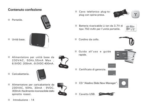 Manuale d'uso Aladino Slide New - Telecom Italia