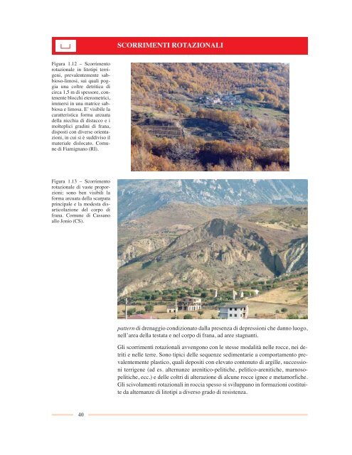 fenomeni di dissesto geologico - idraulico sui versanti