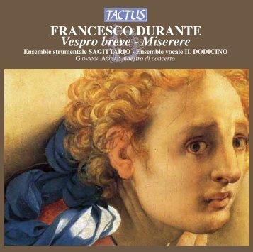 FRANCESCO DURANTE Vespro breve - Miserere - Harmonia