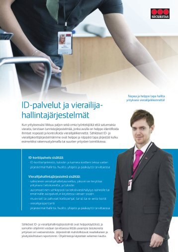 ID-palvelut ja vierailija- hallintajärjestelmät - Securitas