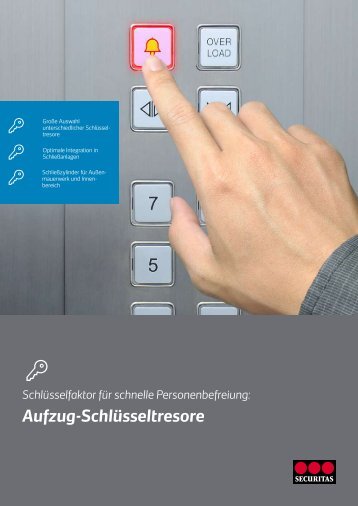 Aufzug-Schlüsseltresore - Securitas