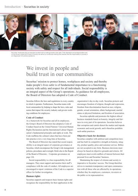 Securitas AB Annual Report 2005