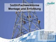 SeeBA Fachwerktürme Montage und Errichtung - EFI Wind GmbH