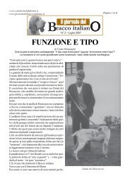 FUNZIONE E TIPO - Bracco Italiano