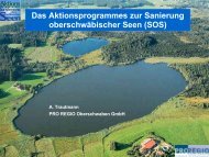 Kurzdaten - Aktionsprogramm Sanierung oberschwäbischer Seen