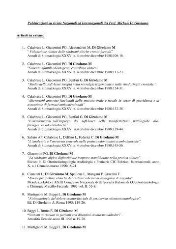 Pubblicazioni - Corso di Laurea Specialistica e Magistrale in ...