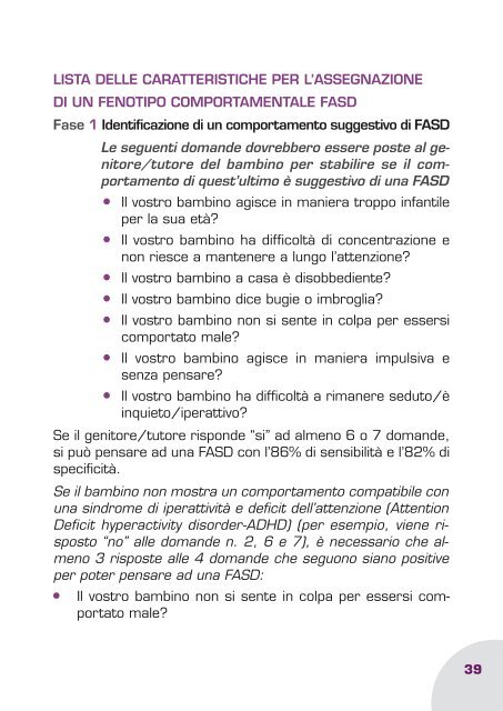 Guida alla diagnosi dello spettro dei disordini feto-alcolici