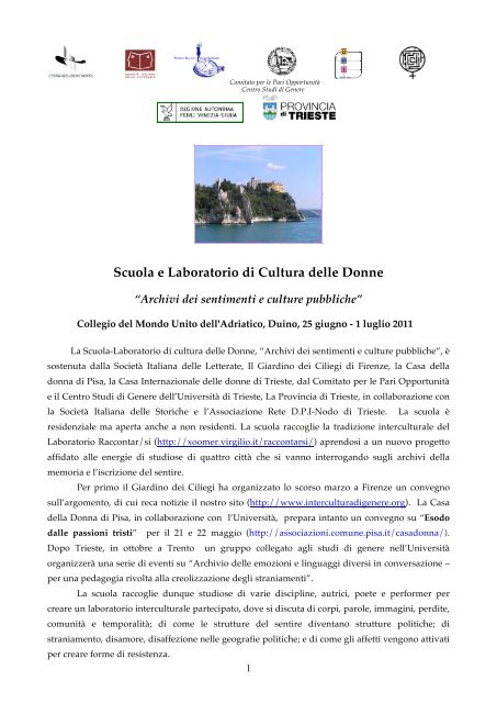 scarica pdf - Scuola e Laboratorio di Cultura delle Donne