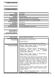 curriculum vitae - Azienda Ospedaliera Cannizzaro - Catania