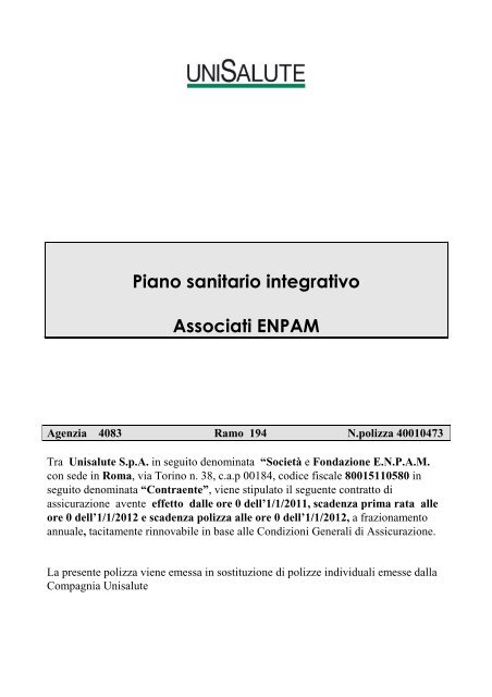 19-11 Condizioni definitive Per Sito piano integrativo - Enpam