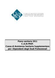 Piano sanitario Coopersalute - Assistenza sanitaria integrativa