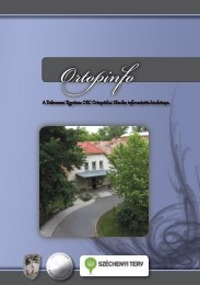 A Debreceni Egyetem OEC Ortopédiai Klinika információs kiadványa