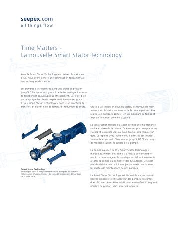 Time Matters - La nouvelle Smart Stator Technology. - Seepex