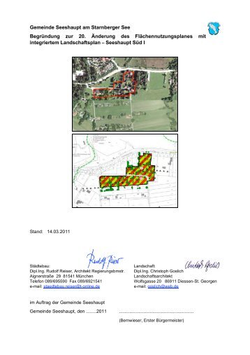 Gemeinde Seeshaupt am Starnberger See Begründung zur 20 ...