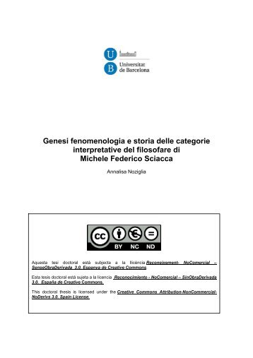 Genesi fenomenologia e storia delle categorie interpretative del ...