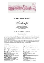 18. Kunsthandwerkermarkt - Seeshaupt.